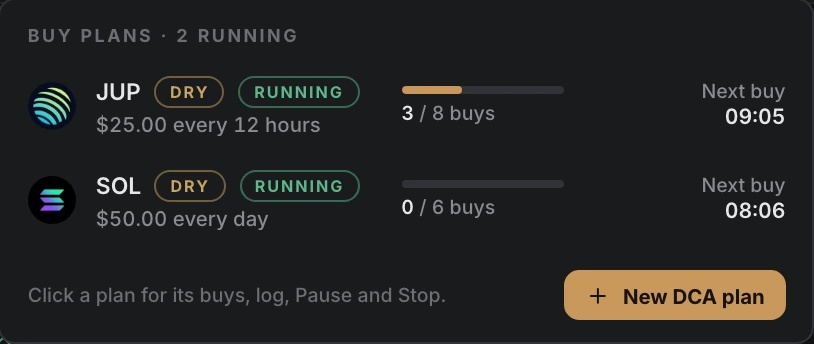 Buy in steps
